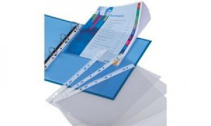 POCHETTE PLASTIQUE PERF A4+ LISSE (COMP FORMAT US) LOT DE 10