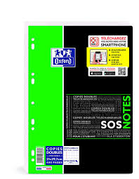 FEUILLETS MOBILES 21X29,7 400P PERF 5X5 BLANC 90G SOS NOTES (copie)