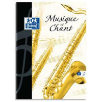 CAHIER DE MUSIQUE 21X29,7 PIQ 48P 24PSEYES /24P PORTEES 90G  VERNI OXFORD